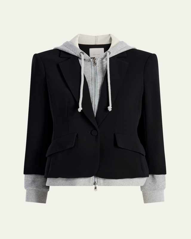 Khloe Le Petit Zip-Front Blazer